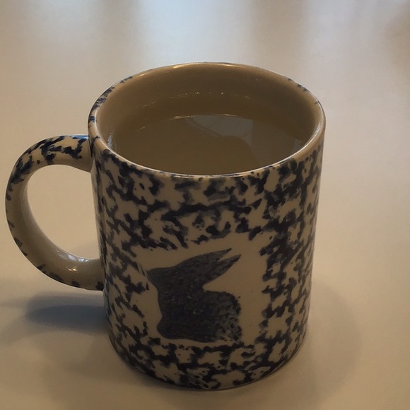 Vintage Bunny Rabbit Mug Coffee Tea Sponge ware Lucky - Picture 6 of 7